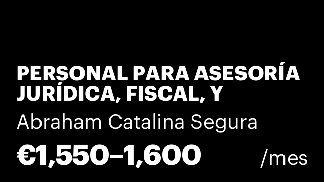 PERSONAL PARA ASESORÍA JURÍDICA, FISCAL, Y CONTABLE.