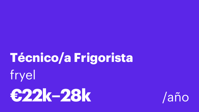 Técnico/a Frigorista