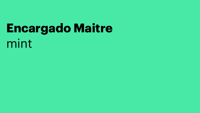 Encargado Maitre