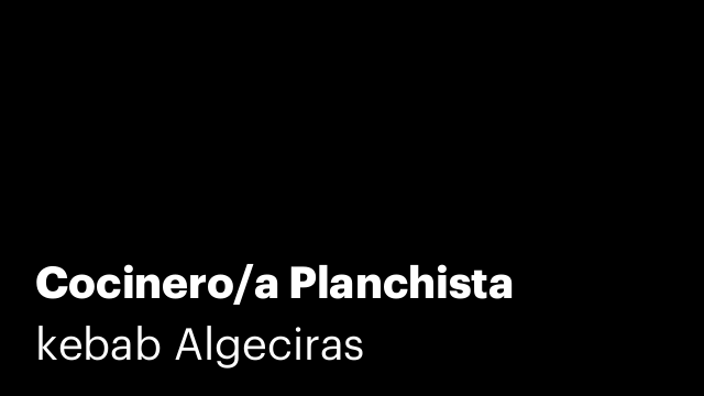 Cocinero/a Planchista