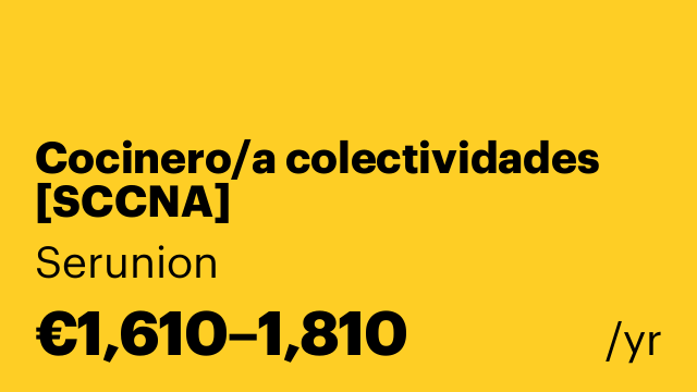 Cocinero/a colectividades [SCCNA]