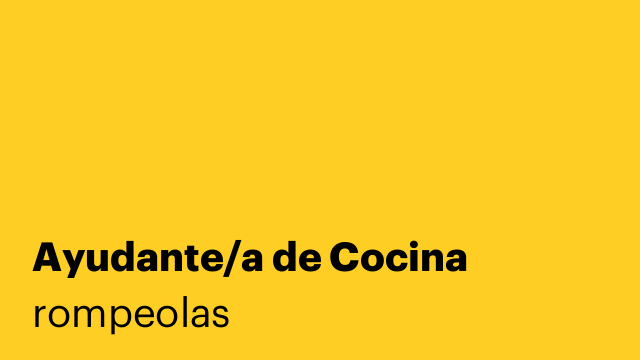 Ayudante/a de Cocina