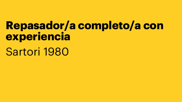 Repasador/a completo/a con experiencia
