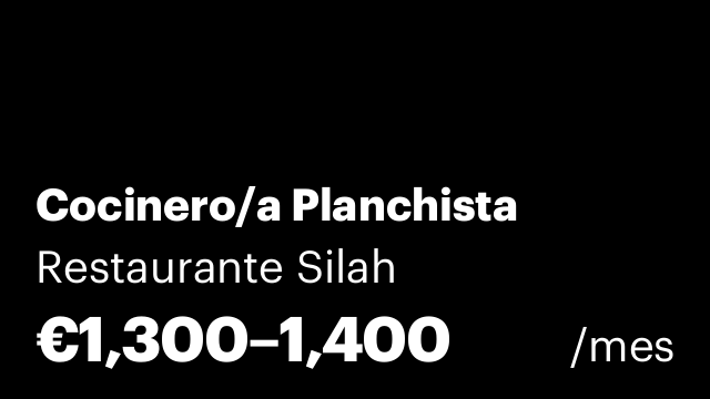 Cocinero/a Planchista