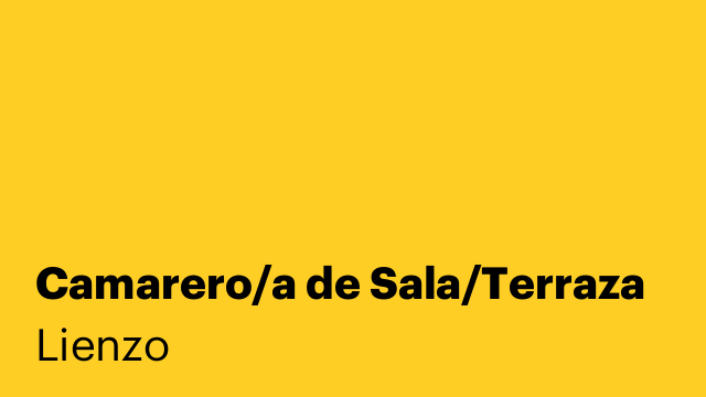 Camarero/a de Sala/Terraza