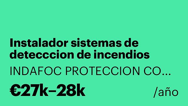 Instalador sistemas de detecccion de incendios