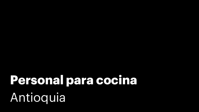 Personal para cocina
