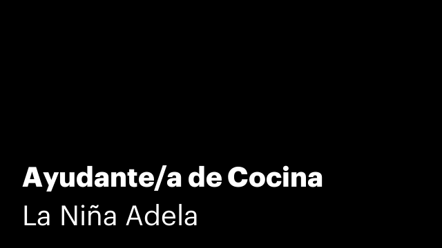 Ayudante/a de Cocina