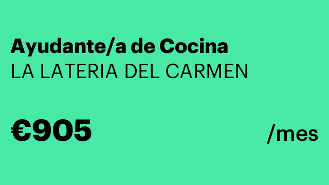 Ayudante/a de Cocina