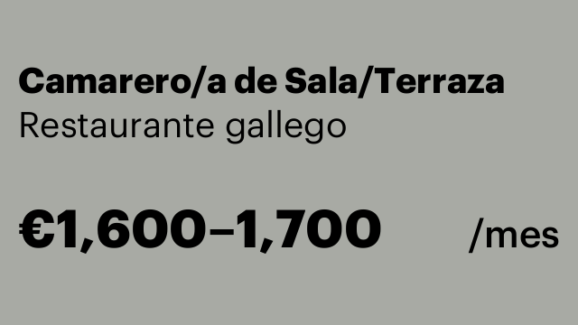 Camarero/a de Sala/Terraza