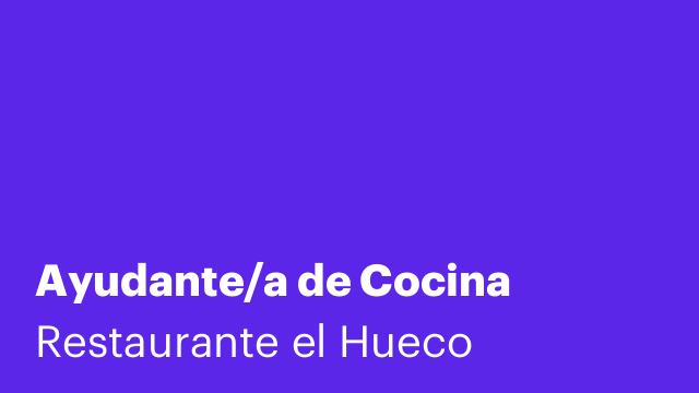 Ayudante/a de Cocina