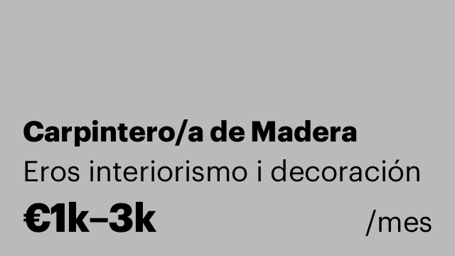 Carpintero/a de Madera