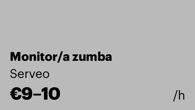 Monitor/a zumba