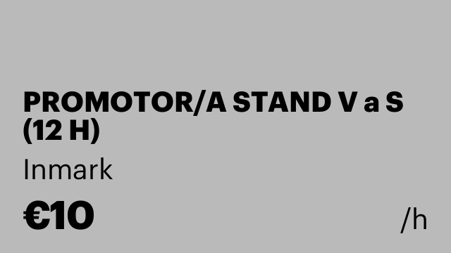 PROMOTOR/A STAND V a S (12 H)