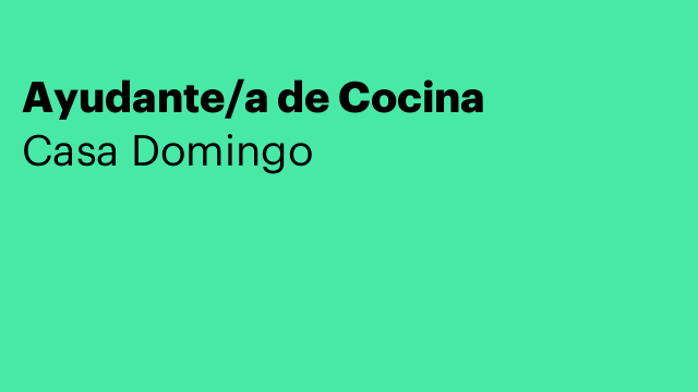 Ayudante/a de Cocina