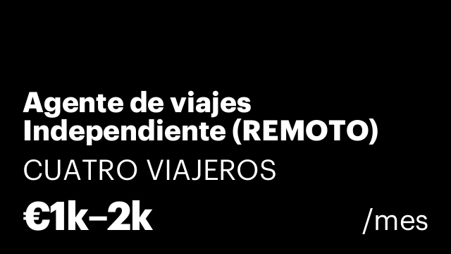 Agente de viajes Independiente (REMOTO) Freelance en Remote