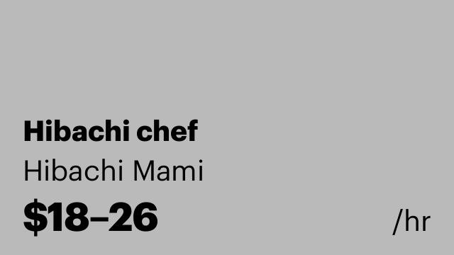 Hibachi chef