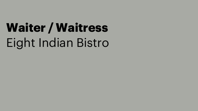 Waiter / Waitress