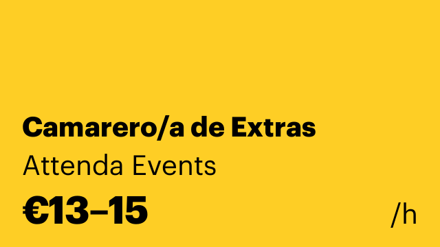 Camarero/a de Extras