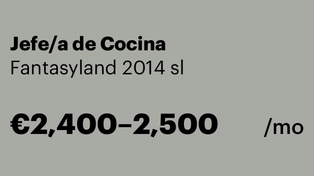 Jefe/a de Cocina