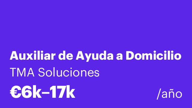 Auxiliar de Ayuda a Domicilio