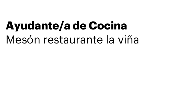 Ayudante/a de Cocina