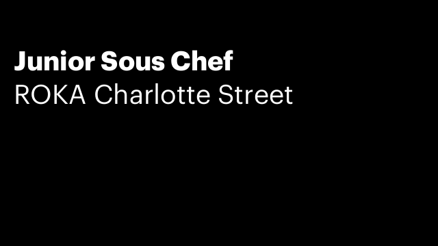 Junior Sous Chef