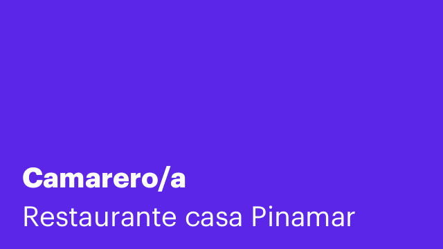 Camarero/a