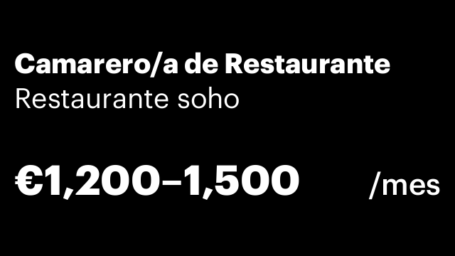 Camarero/a de Restaurante