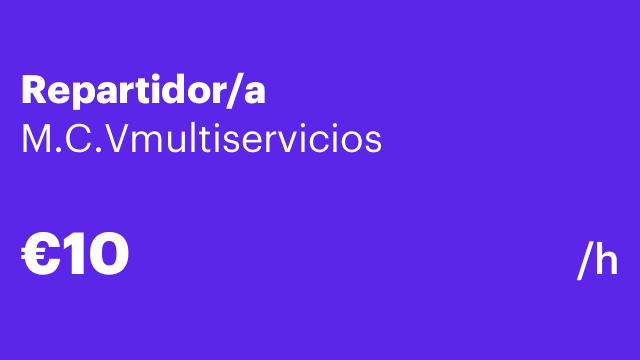 Repartidor/a