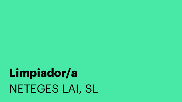 Limpiador/a