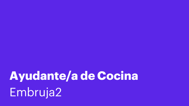 Ayudante/a de Cocina
