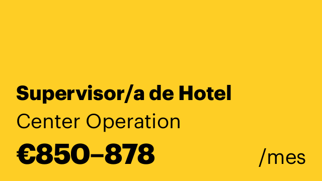 Supervisor/a de Hotel