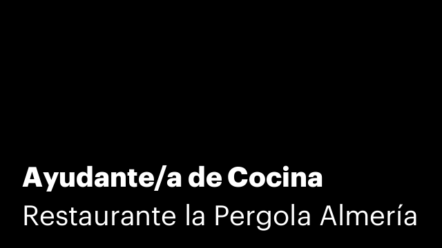 Ayudante/a de Cocina