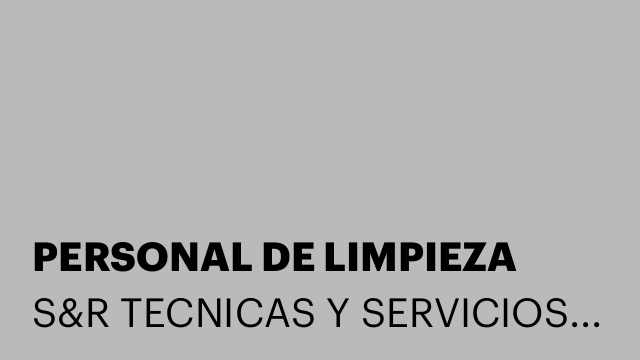 PERSONAL DE LIMPIEZA