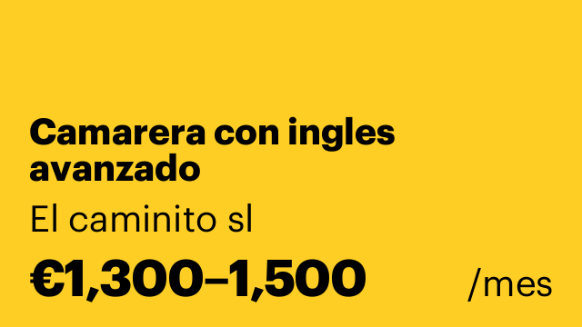 Camarera con ingles avanzado