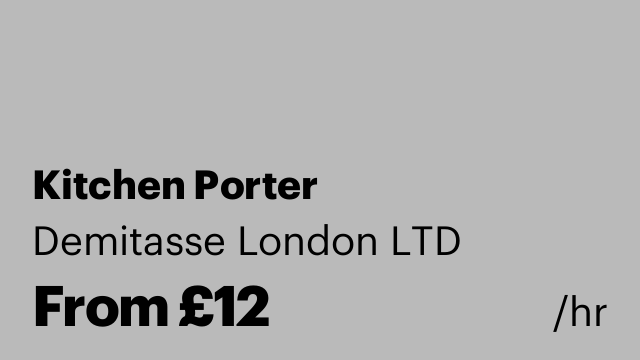 Kitchen Porter