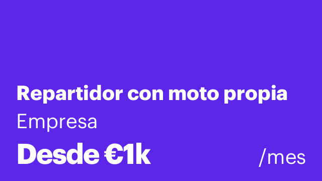 Repartidor con moto propia