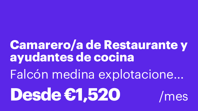 Camarero/a de Restaurante y ayudantes de cocina