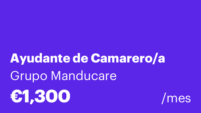 Ayudante de Camarero/a