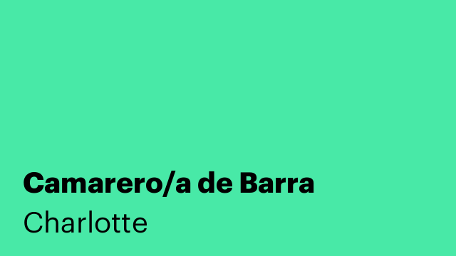 Camarero/a de Barra