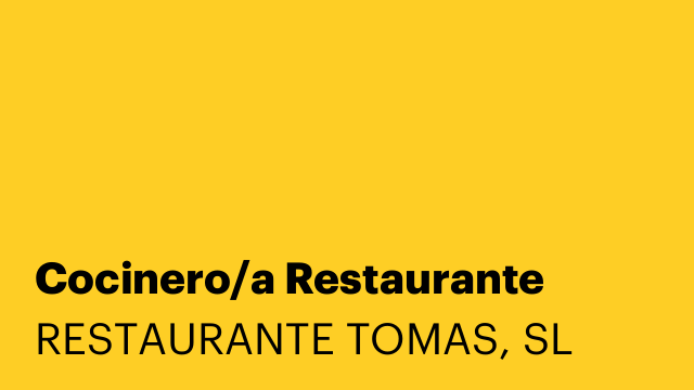 Cocinero/a Restaurante