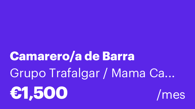 Camarero/a de Barra