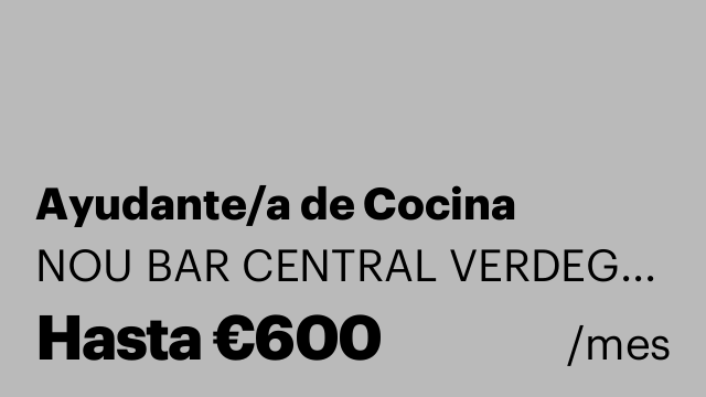 Ayudante/a de Cocina