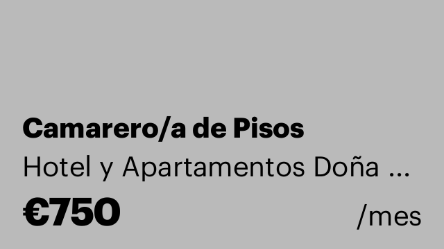 Camarero/a de Pisos