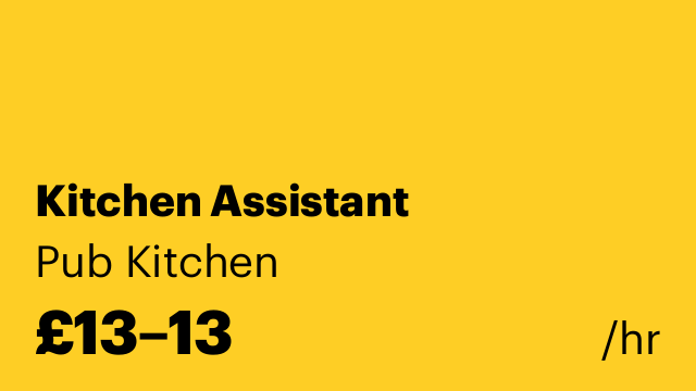 Kitchen Assistant