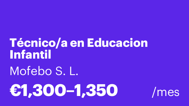 Técnico/a en Educacion Infantil