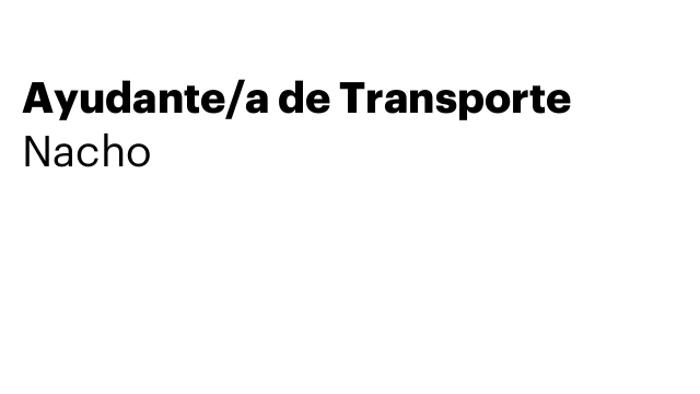 Ayudante/a de Transporte