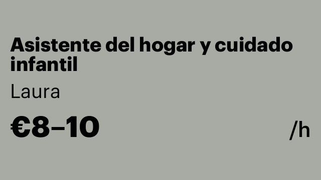 Asistente del hogar y cuidado infantil