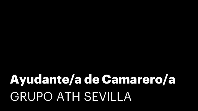 Ayudante/a de Camarero/a